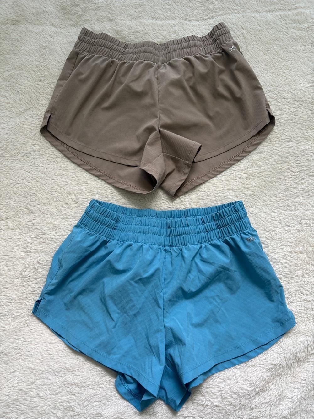 DSG Women’s Athletic Shorts in Blue and Brown